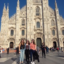 The trio in Milan